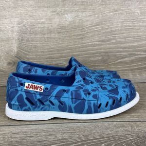 Sperry Top Sider Authentic Original Float x JAWS Women’s Sz 6 Camo Blue Moccasin
